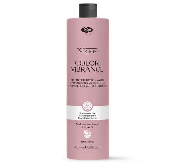 Lisap Top Care Color Vibrance Post-Color Acidifying Shampoo Кисел шампоан за след боядисване 1000ml